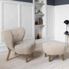 &Tradition VB1 Little Petra Lounge Chair, Karakorum003/White Oak w80xd85xh75cm