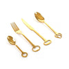 Seletti Keytlery Gold cutlery (Set of 4)