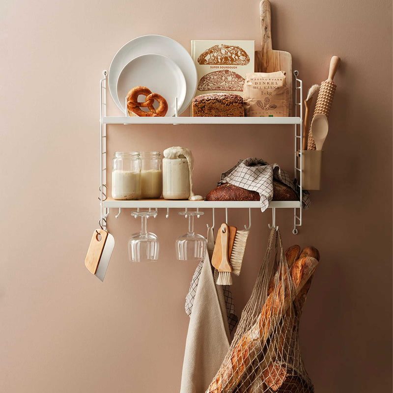String Kitchen wall shelf, white