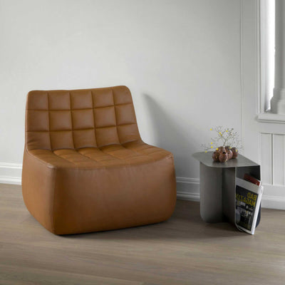 Norhtern Yam lounge chair, brown leather
