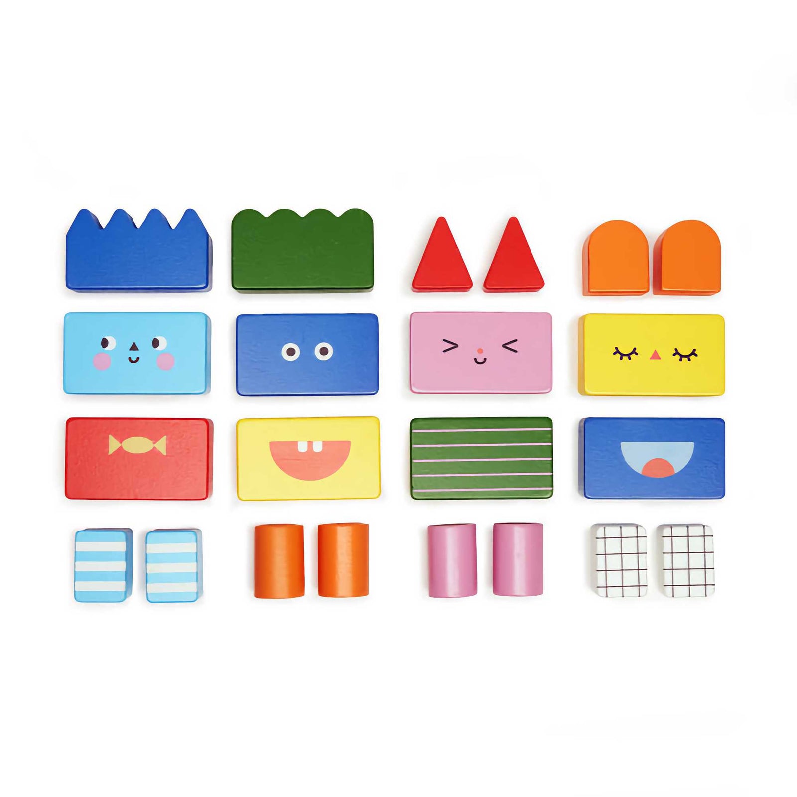 Kikkerland Stack & Mix Wooden Building Blocks