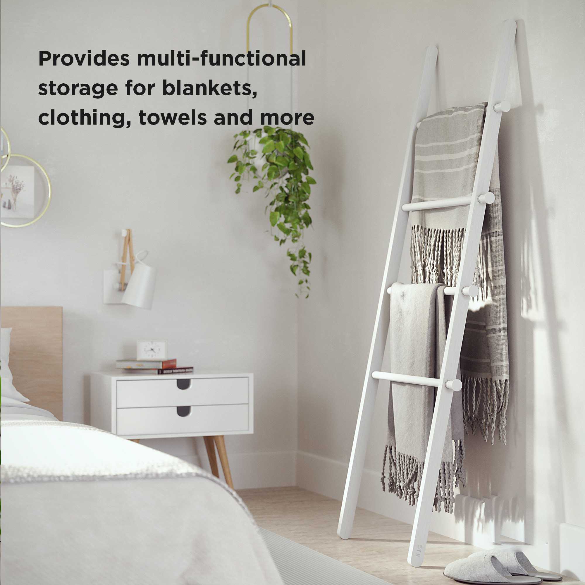 Umbra Leana ladder, white