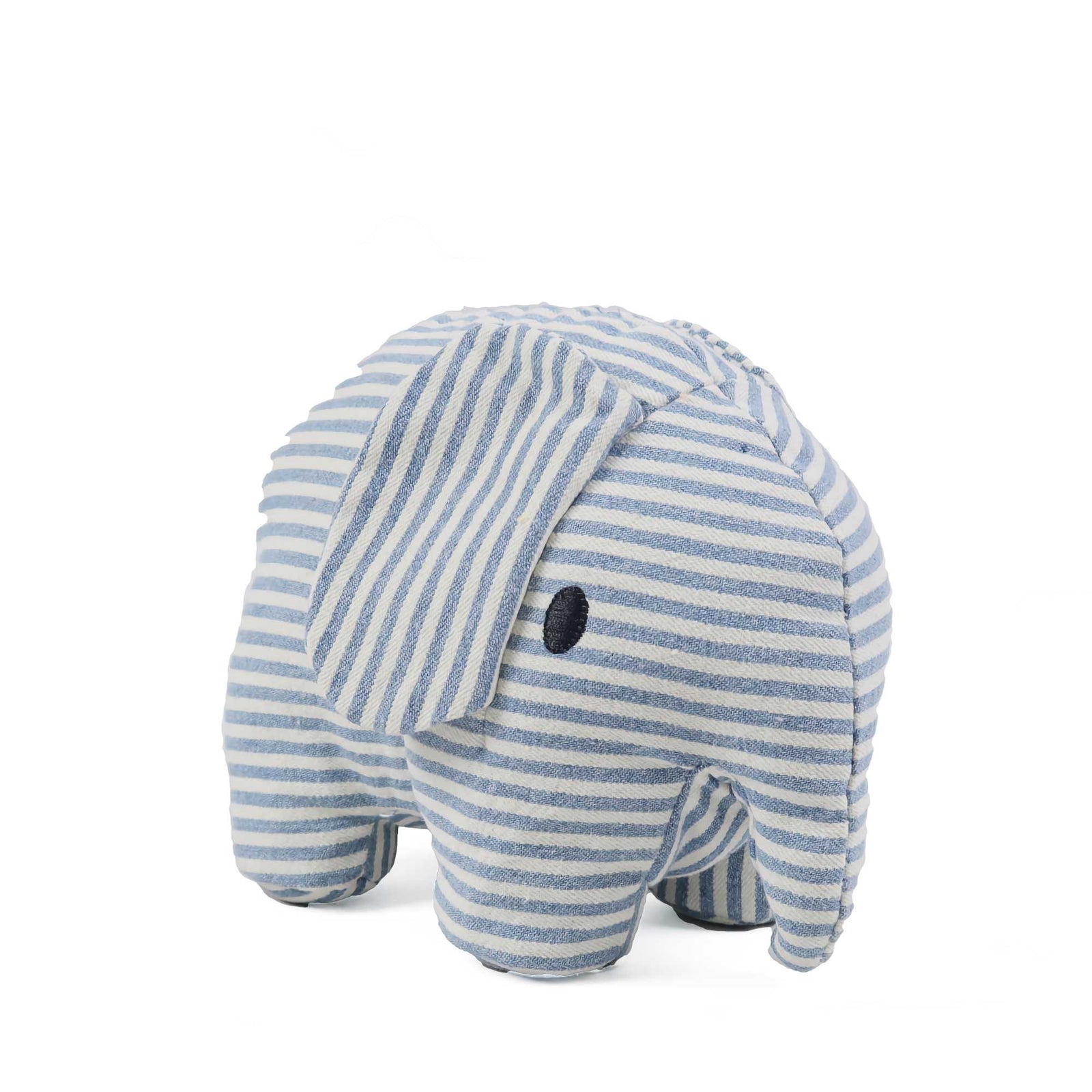 Elephant soft toy 20cm, Denim stripe