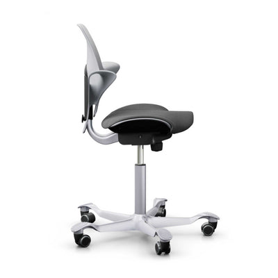 HAG Capisco Puls 8020 ergonomic chair, light grey/silver/grey (200 mm)