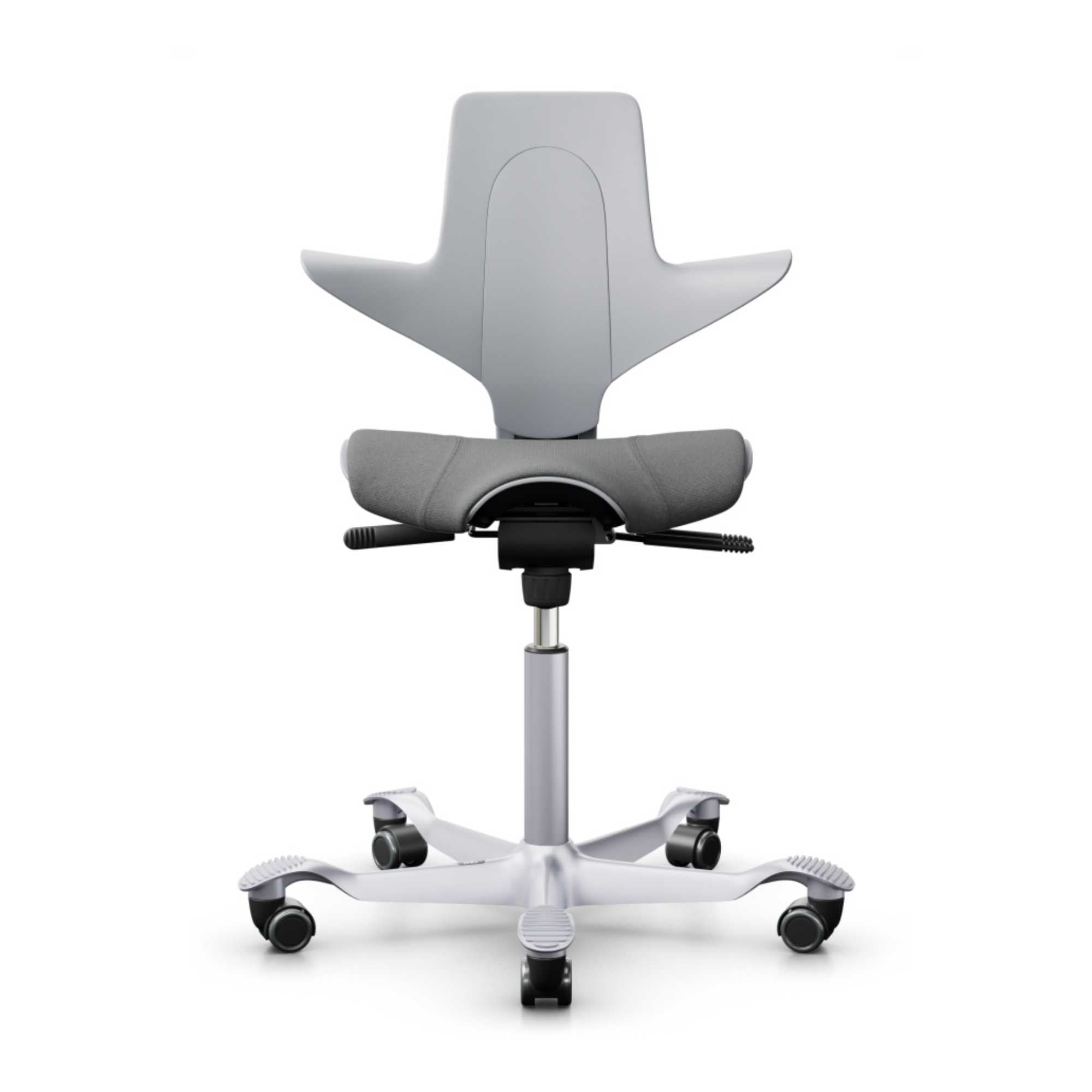HAG Capisco Puls 8020 ergonomic chair, light grey/silver/grey (200 mm)