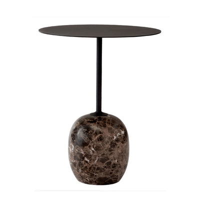 &Tradition LN8 Lato side table, black/emparador marble (Ø40xH50cm)