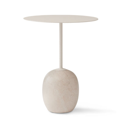 &Tradition LN8 Lato side table, ivory white/crema diva marble (Ø40xH50cm)