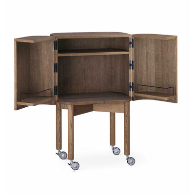 Northern Loud bar cabinet, smoked oak/aluminium