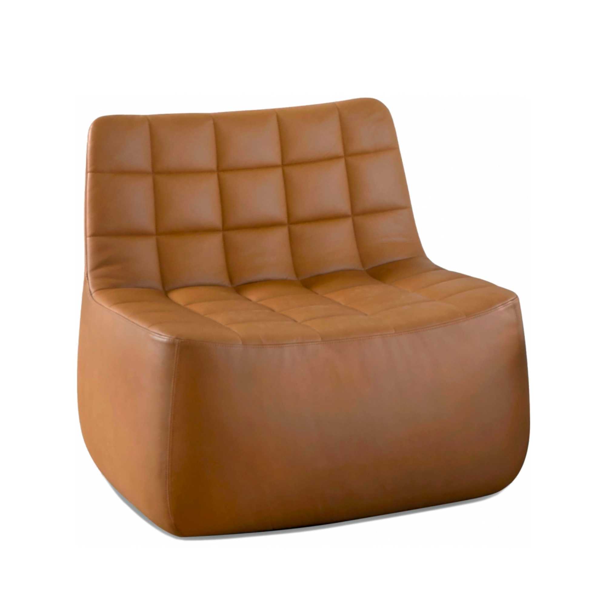 Norhtern Yam lounge chair, brown leather