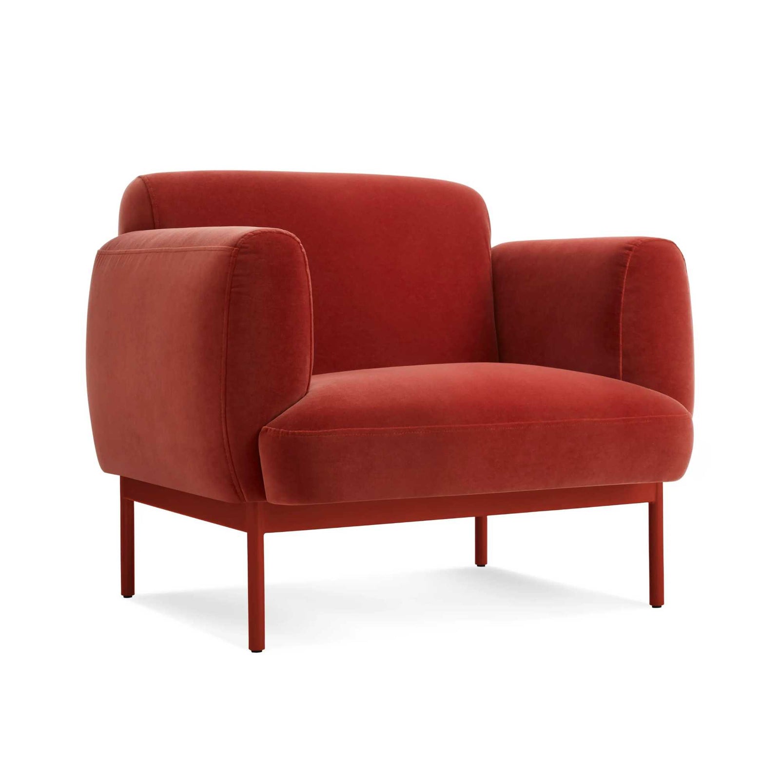 Blut Dot Puff Puff loung chair, tomato velvet