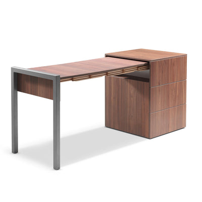 Alwin's Space Box Extendable Table Drawers , Walnut/Walnut