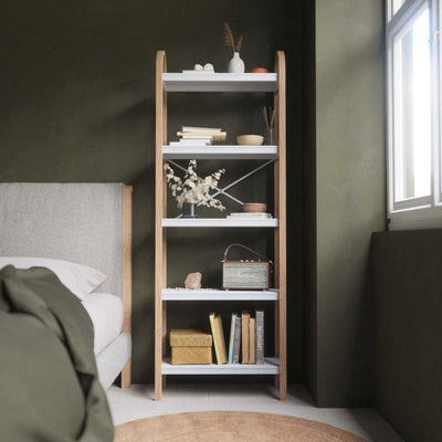 Umbra Bellwood 5-Tiered Freestanding Shelf, white/natural