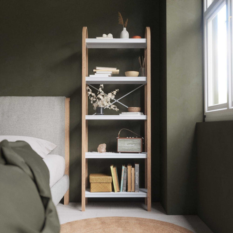 Umbra Bellwood 5-Tiered Freestanding Shelf , White/Natural