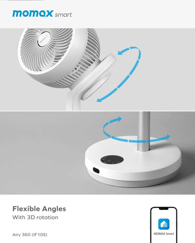 Momax AIRY 360 IoT 2-way Anion Air Circulation Fan, green