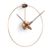 Nomon Micro Anda wall clock, brass/walnut