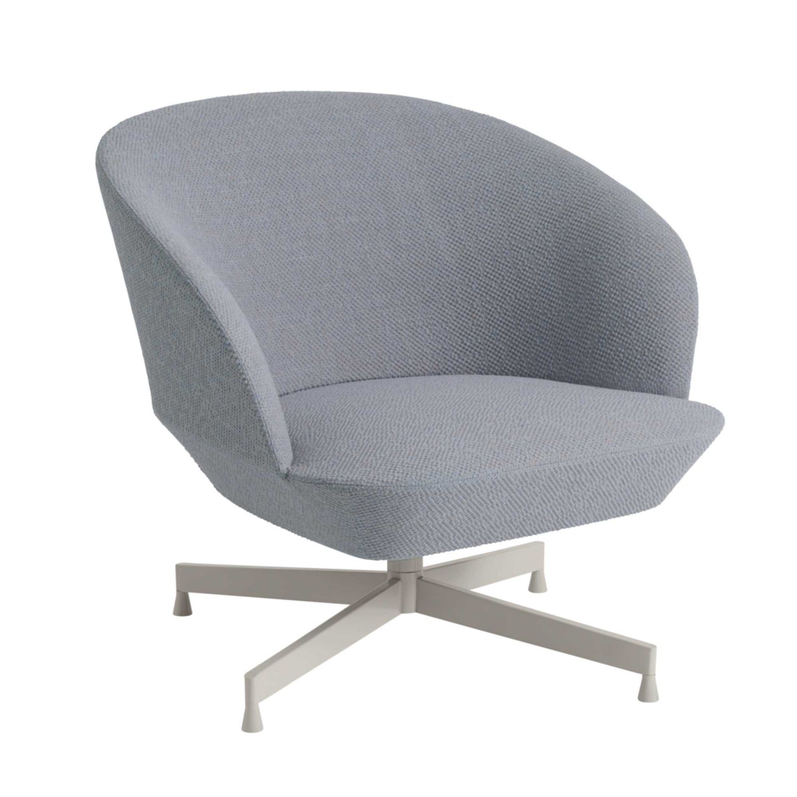 Muuto Oslo Lounge Chair Swivel Base, vidar 146/grey
