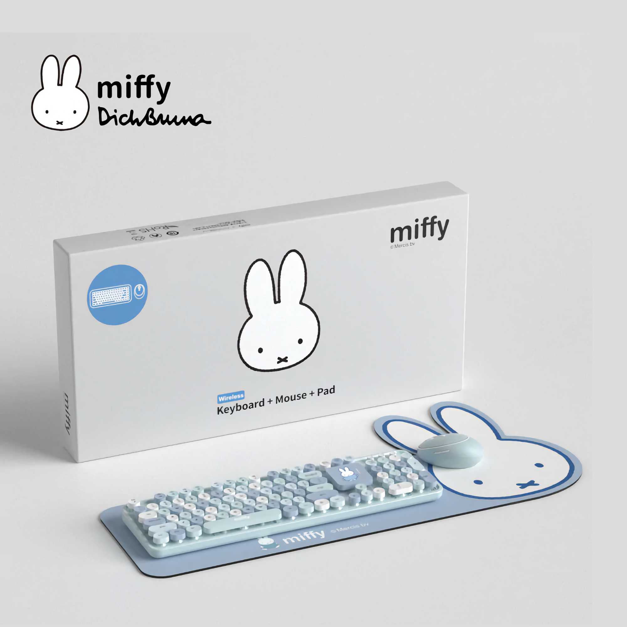 Dick Bruna's Miffy 104 Keyboard and Mouse Combo, blue