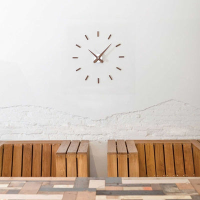 Nomon Sunset i wall clock, walnut/chrome