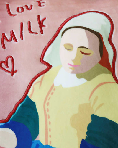 LivHeart Art Plush Cushion, The Milkmaid (44x52cm)