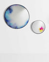 Petite Friture Francis mirror extra-large, blue and violet water colour (Ø110cm)