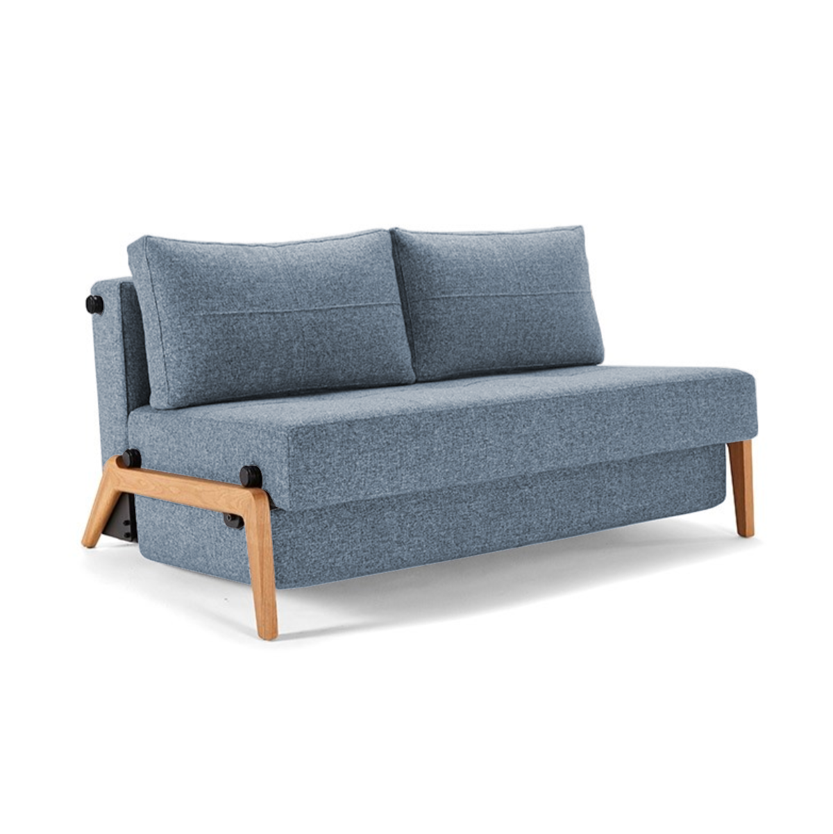 Innovation Living Cubed 140 Wood sofa bed, 525 mixed dance light blue