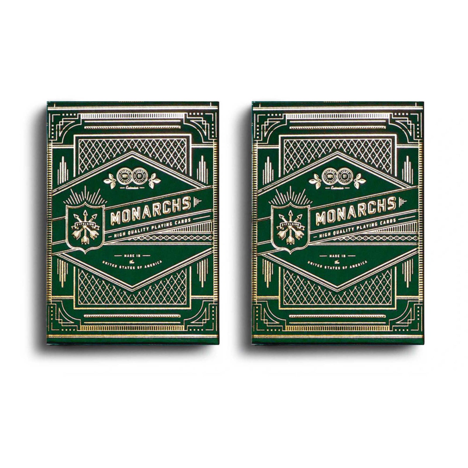 2/5 Theory11 Green Monarch Playing Cards