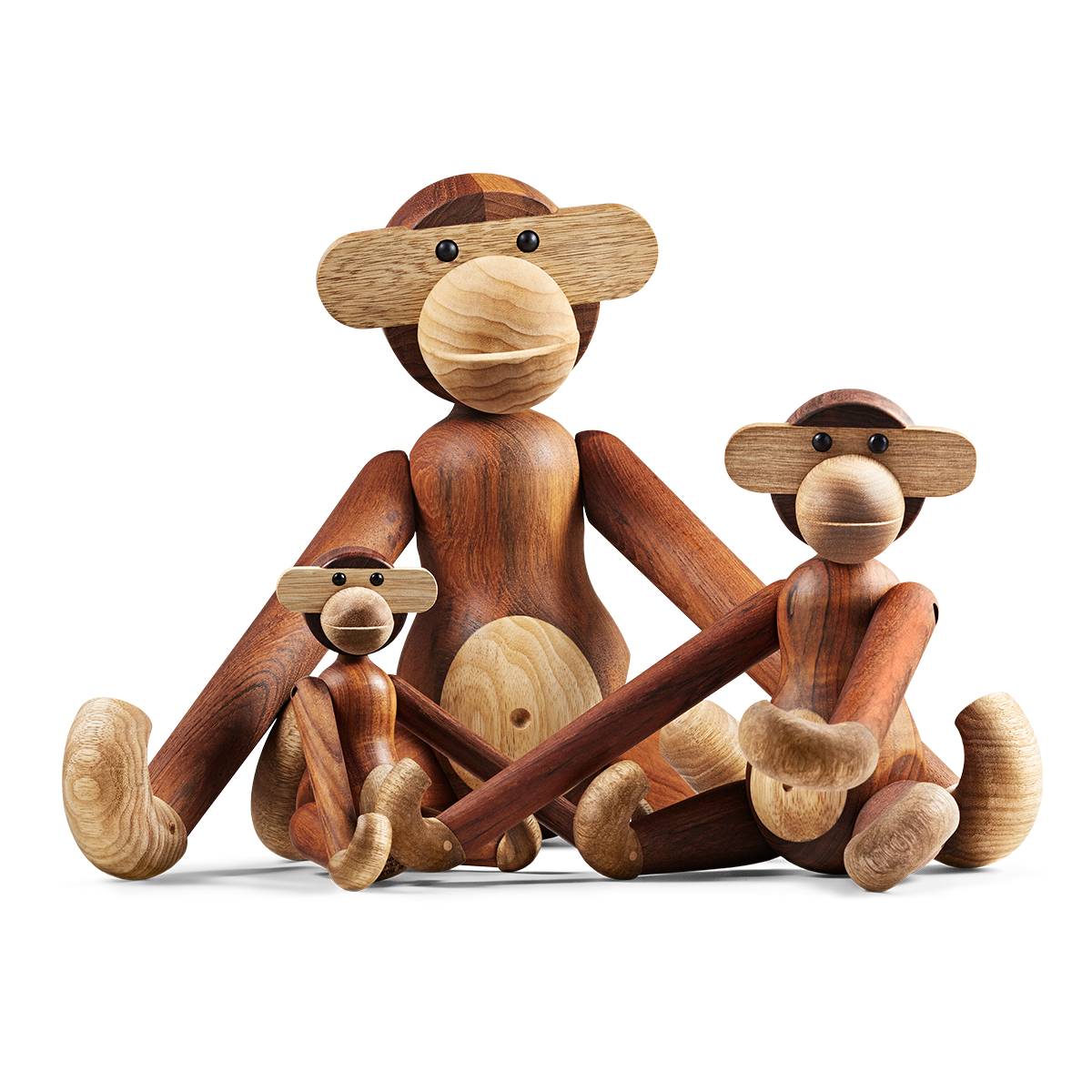 Wooden top monkey toy