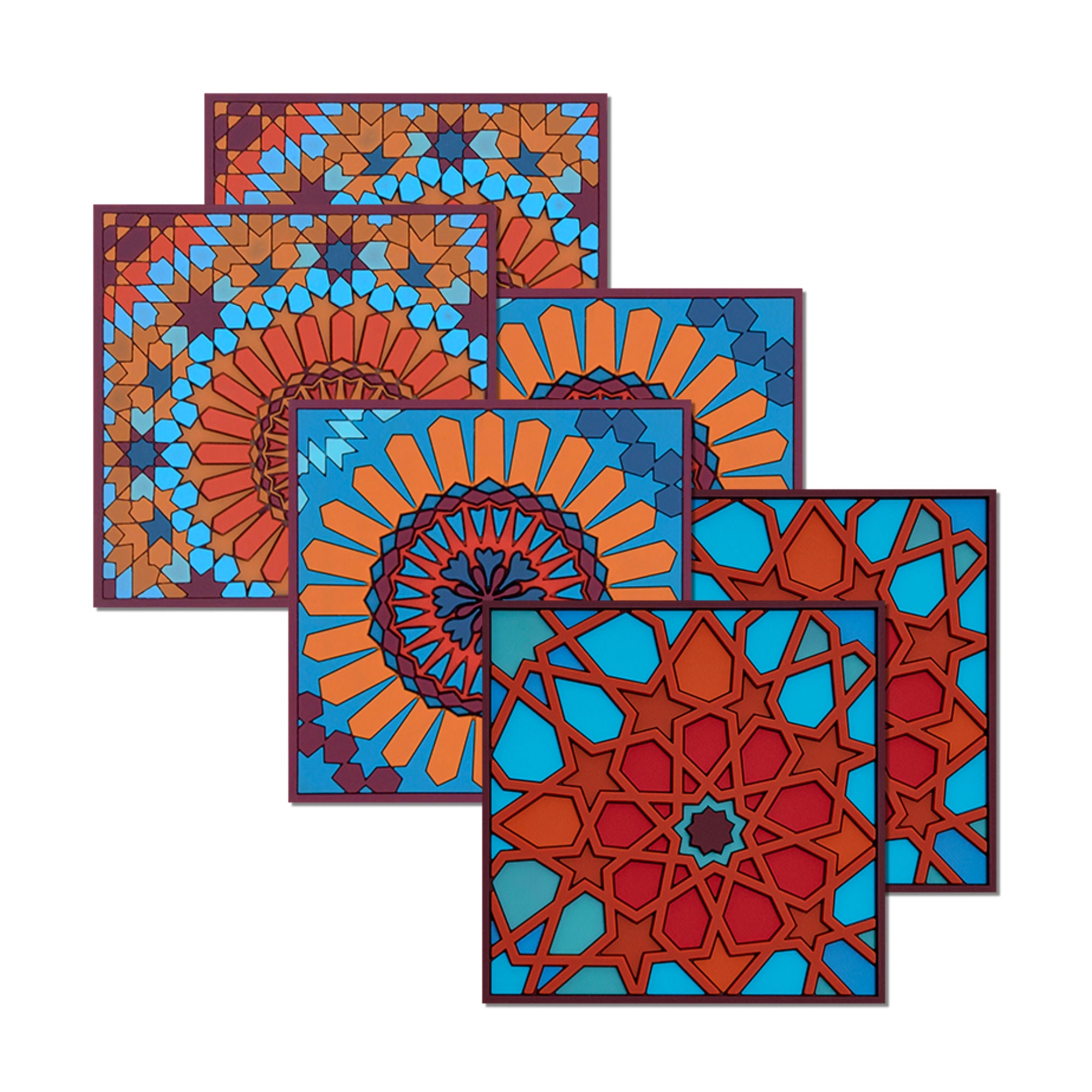 images d'orient Moucharabieh Coasters Set of 6 (9x9 cm)
