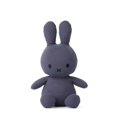 Miffy Sitting Mousseline Plush Doll (23cm) , Faded Blue