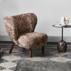 &Tradition VB1 Little Petra lounge chair, Sahara sheepskin/walnut