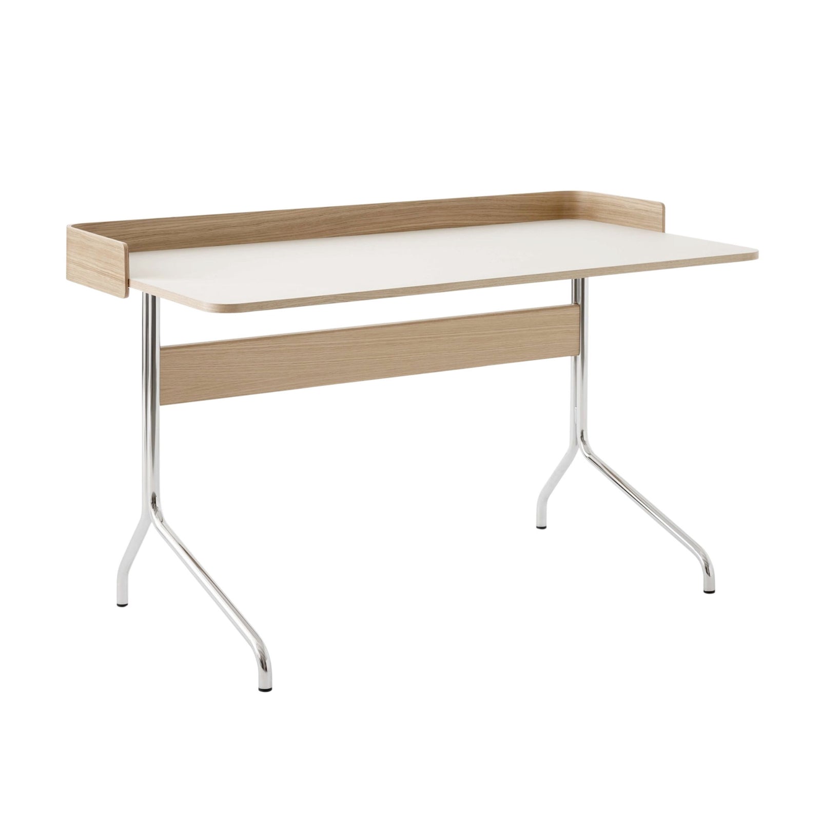 dis &Tradition AV17 Pavilion Desk, mushroom/oak/chrome (W132xD66xH81cm)
