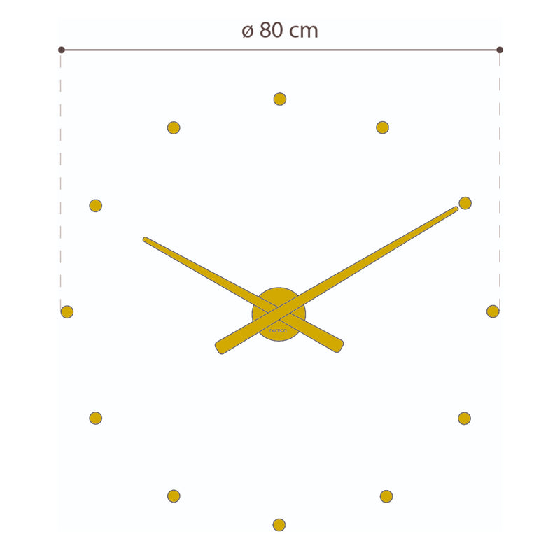 Nomon OJ wall clock, mustard