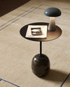 &Tradition LN8 Lato side table, black/emparador marble (Ø40xH50cm)
