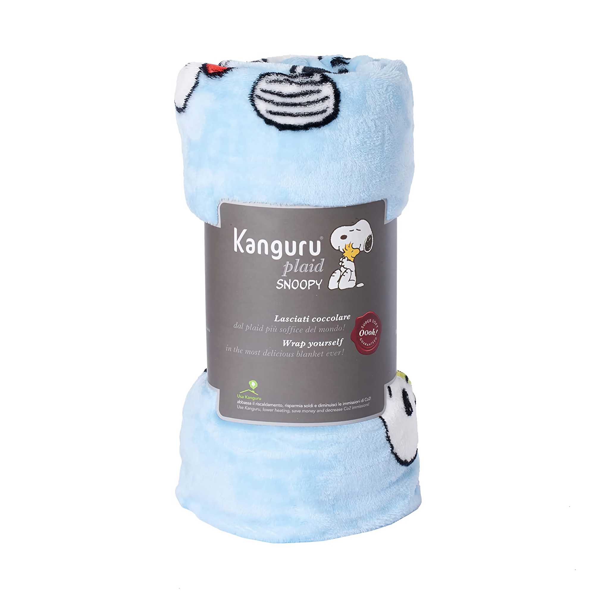 Kanguru Plaid Blanket, Snoopy Blue (130x170 cm)
