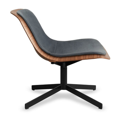 Blu Dot Nonesuch Swivel Leather Lounge Chair