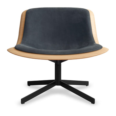 Blu Dot Nonesuch Swivel Leather Lounge Chair