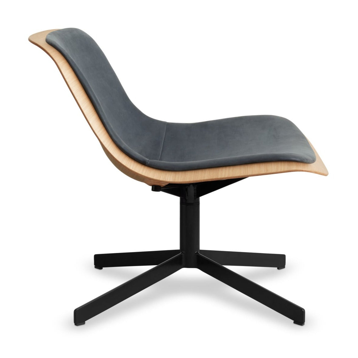 Blu Dot Nonesuch Swivel Leather Lounge Chair