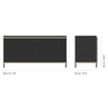 Muuto Enfold Sideboard Low (w124.5xd45xh62cm) , Oak/Black