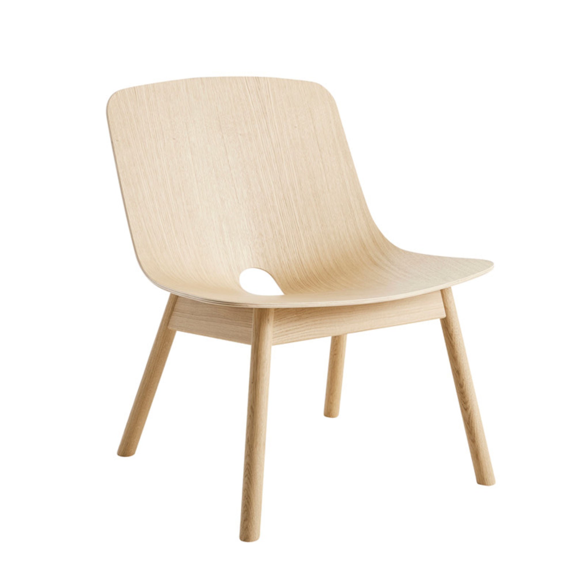 Woud Mono Lounge Chair , White Pigmented Oak