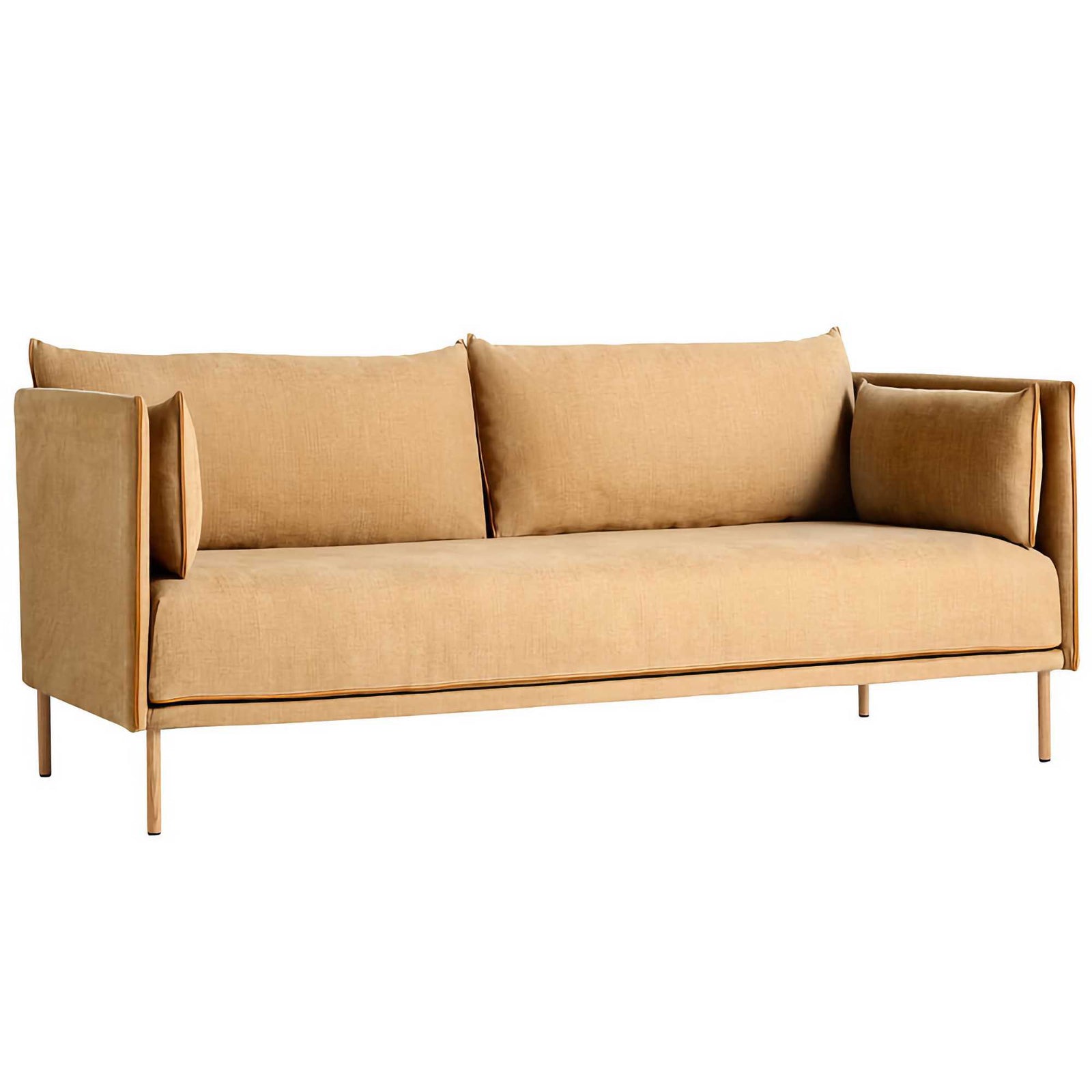 HAY Silhouette sofa 2-seater, linara 142/silk cognac/oiled oak