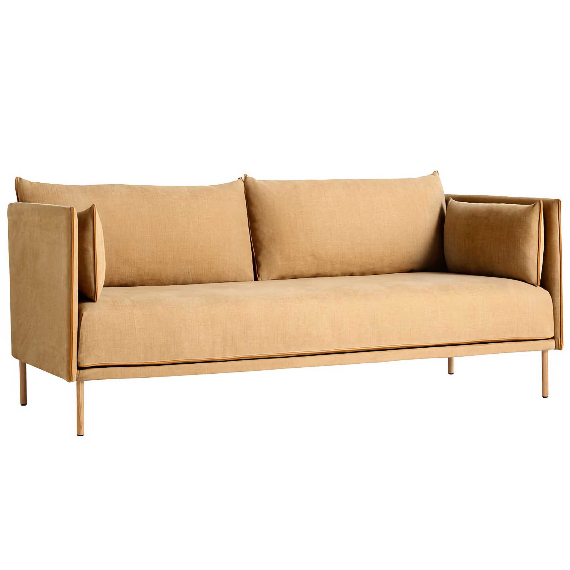 Hay Silhouette sofa 2-seater, linara 142/silk cognac/oiled oak