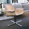 Blu Dot Buttercup lounge chair, white oak/ stainless steel