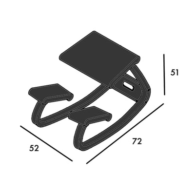 Varier Variable Balans Kneeling Chair , Black/Black