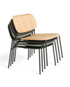 HAY Soft Edge 10 lounge chair, matt lacquered oak/black steel