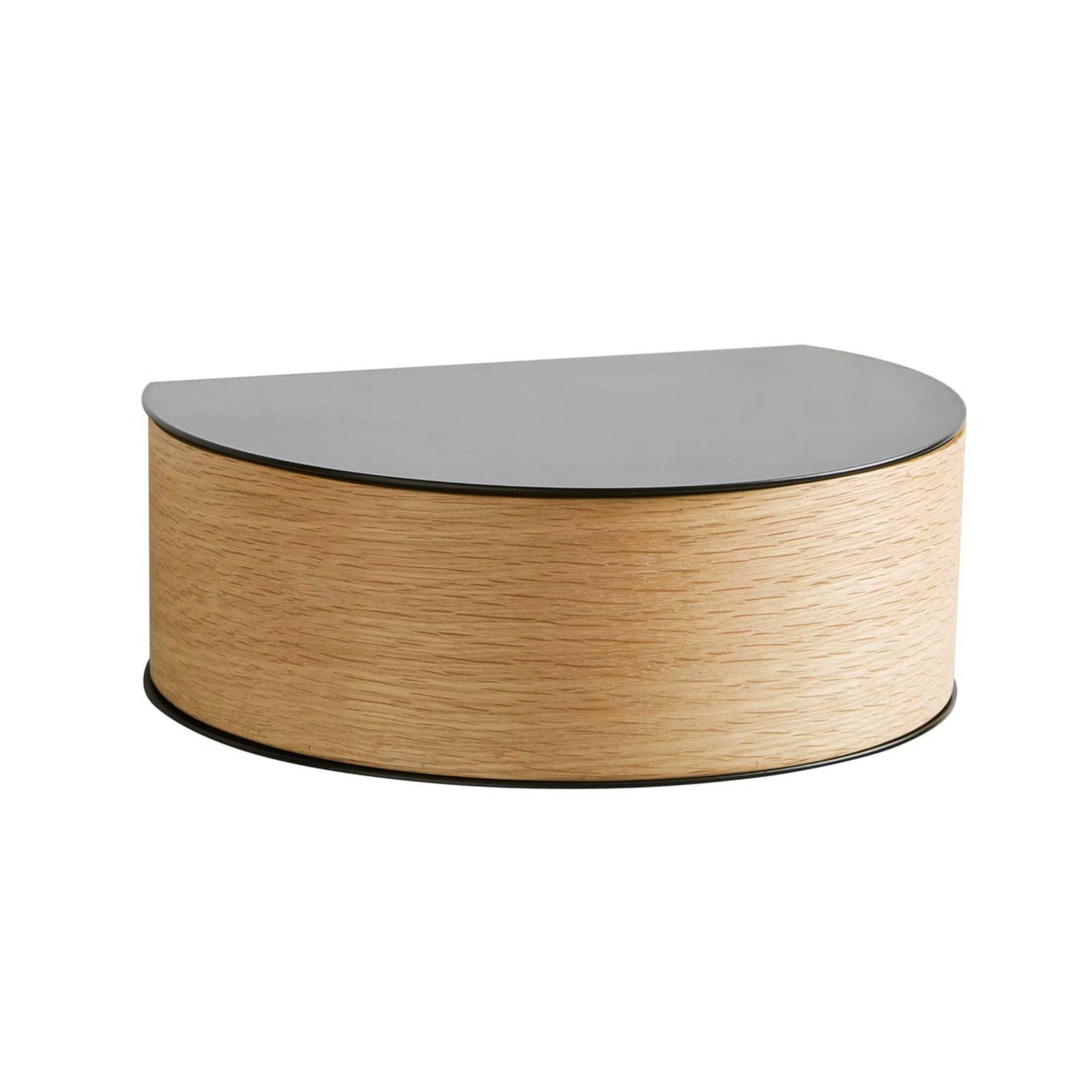 Woud Wallie Wall Shelf, oak/black