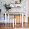 Tiptoe LOU stool, cloud white/oak (45cm)