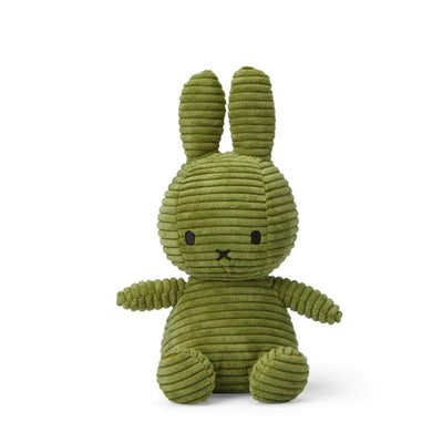Miffy Sitting Corduroy Plush Doll (23cm) , Olive Green