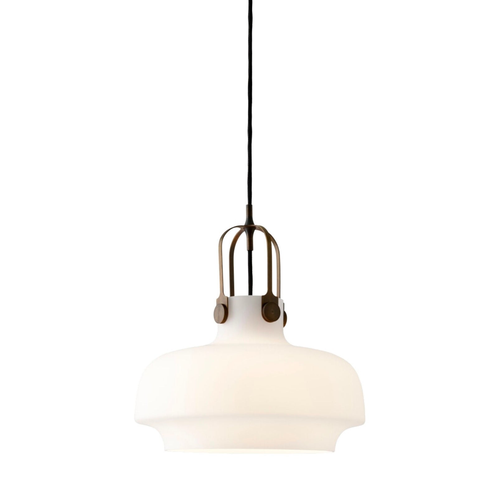 &Tradition SC6 Copenhagen pendant light, opal glass/bronzed brass