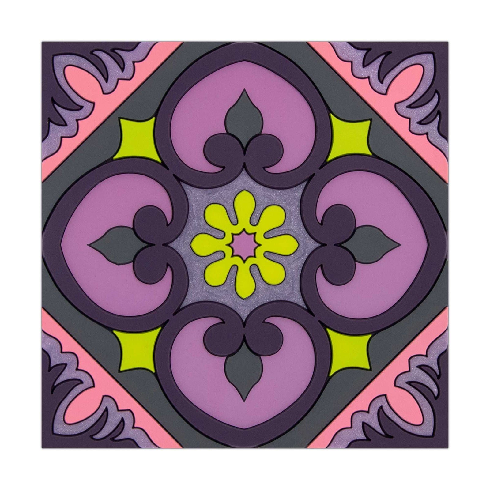 Images d'Orient Silicone Trivet, sejjadeh orchid (18x18 cm)