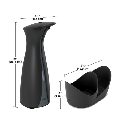 Umbra Otto automatic soap dispenser with caddy, black/charcoal